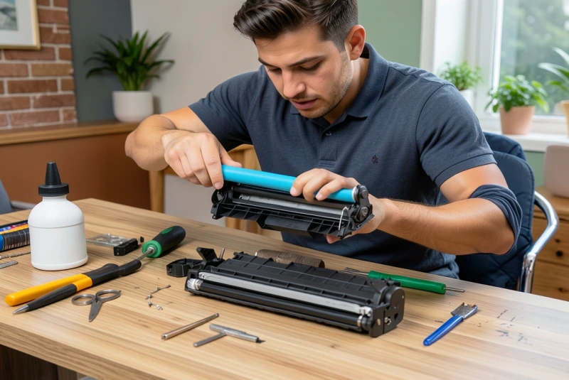 Профессиональный ремонт и заправка черно-белых и цветных картриджей лазерного типа.